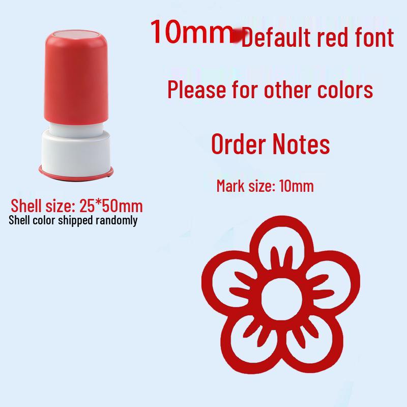 Children's Reward Stamp Set: Cartoon Teacher Small Red Flower Stamps for Kindergarten and Primary School