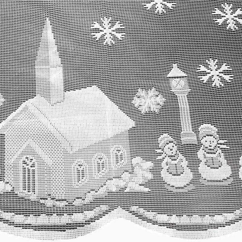 Christmas Snoaman Santa Elk Tablecloth Xmas Party House Lace Table Runner Holiday Decor
