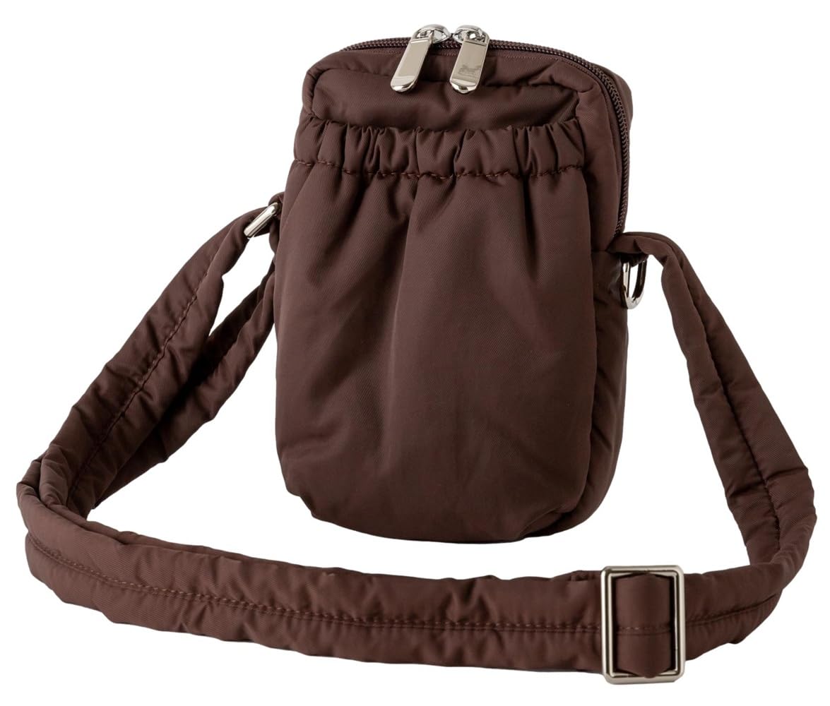 

Міні-сумка на плече з пишним дизайном, м який сріблястий чохол в комплекті [Спляча Вівця], легка, фурнітура, (коричневий)