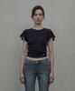 Mausolleum Faye Waffle T-Shirt - Navy