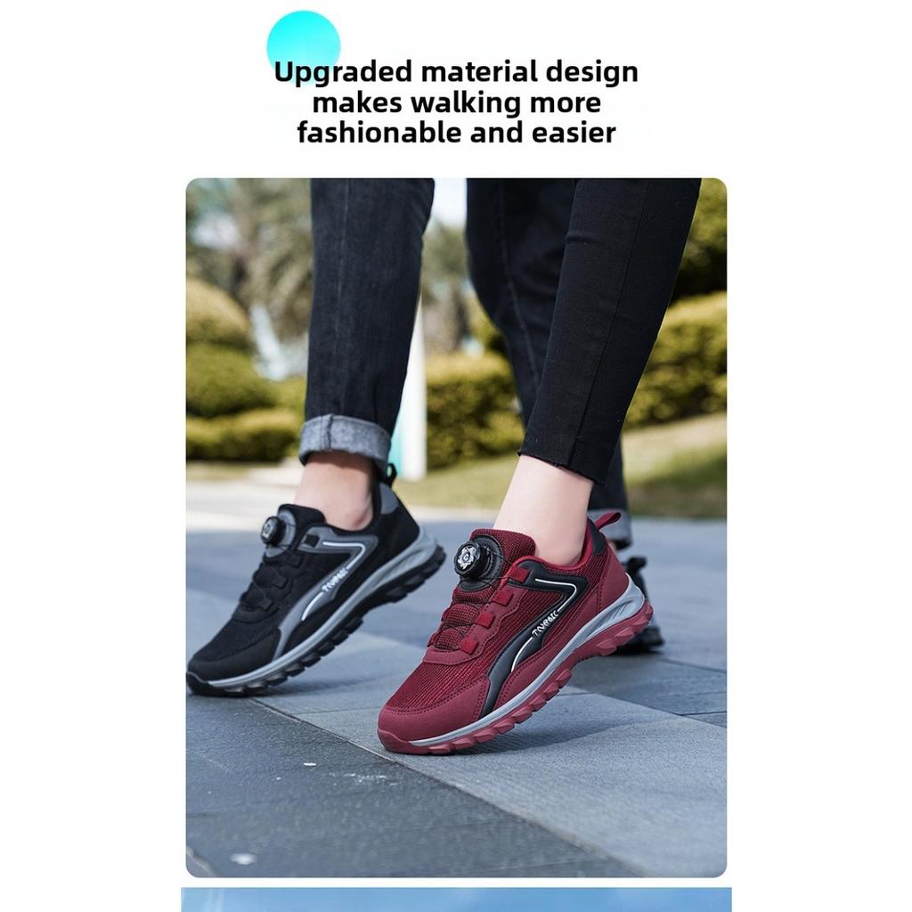 Trendy Men's and Women's Shoes, Durable and Breathable Running Shoes, Versatile Rotating Button Casual Shoes