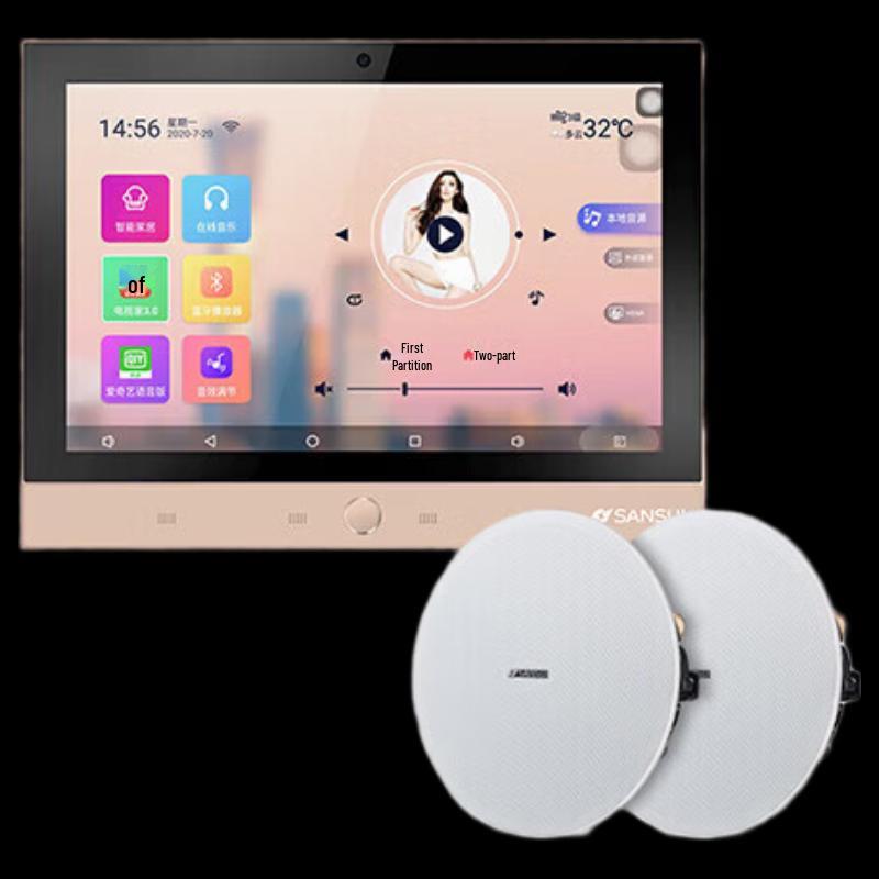 Умная система фоновой музыки SANSUI T3 для дома с 8-дюймовыми потолочными динамиками