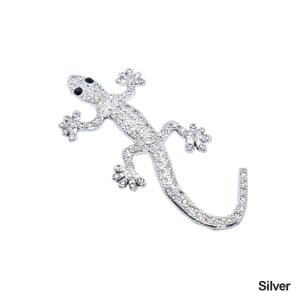 3D Rhinestone Diamond Lizard Gecko Car Sticker Decoration Badge Emblem Car-Styling Crystal Creative Auto Sticker Car Accessories