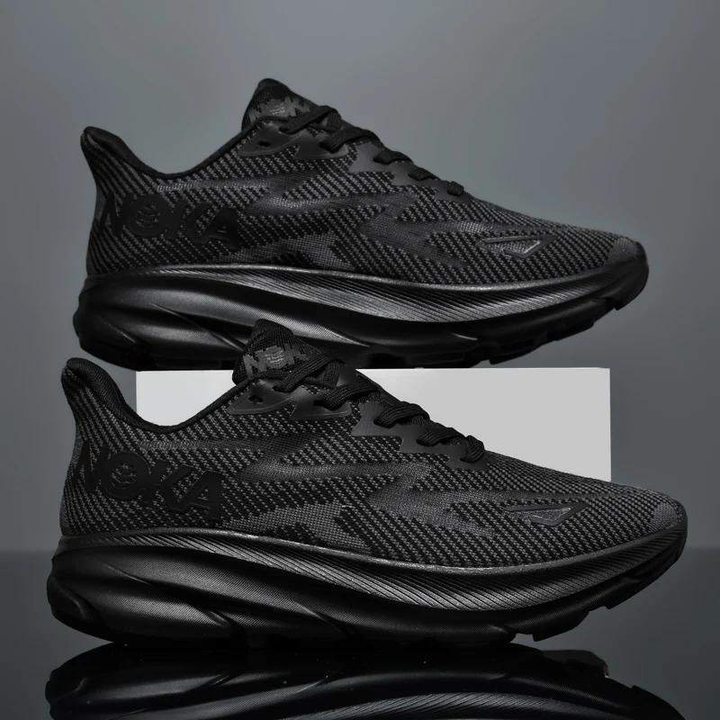 Men's Running Shoes Race Outdoor Breathable Couple Non-Slip Jogging Cushioning Luxury Shoes Trainer Sneakers Mesh Off-road Shoes