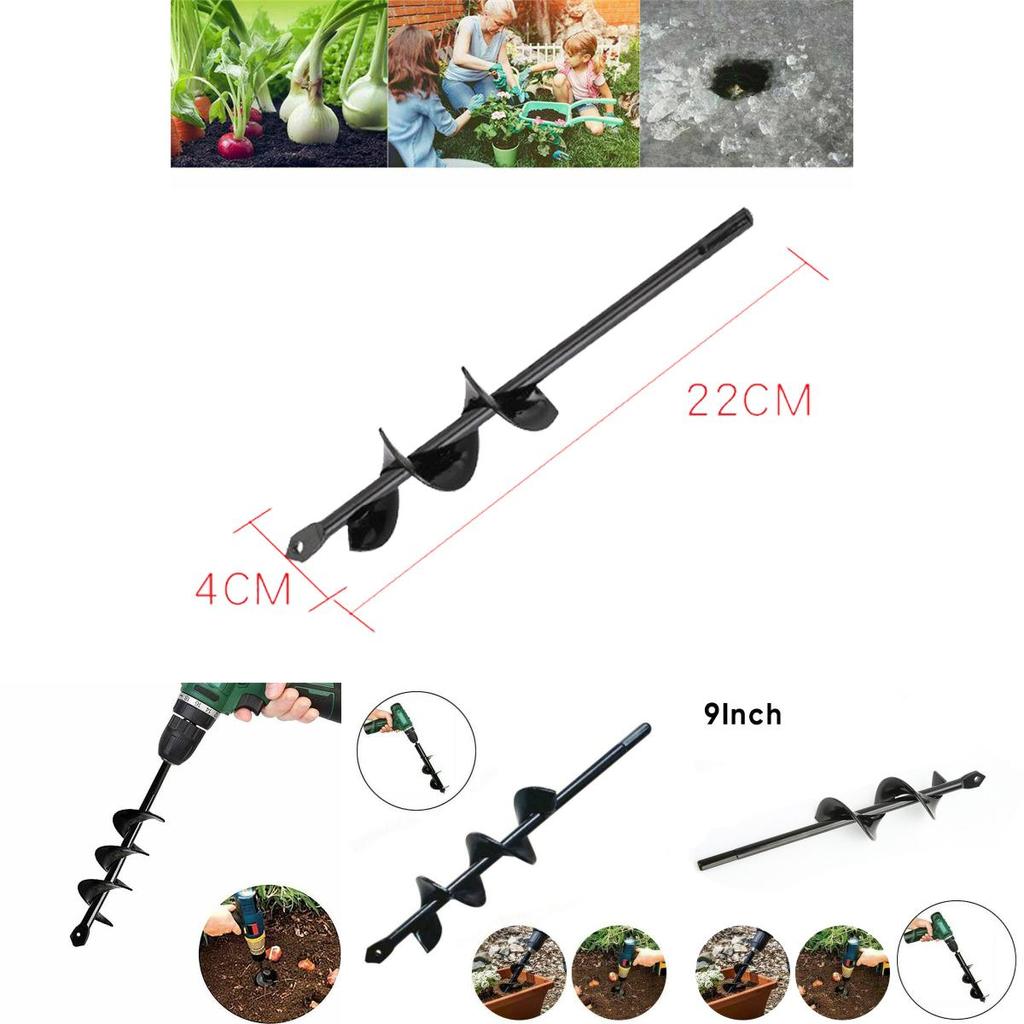 Versatile Garden Planting Auger Spiral Hole Drill Bit For Hassle-free Post Hole Digger