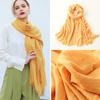 Women's Cotton Linen Artistic Solid Color Silk Scarf, Sun Protection Beach Neck Scarf, Japanese Style Long Gauze Scarf