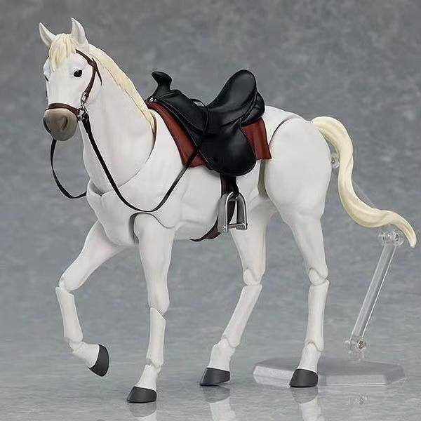 

Figma 490 Brown White Black Yellow Horse Articulated Poseable Horse Model Toy Figure Diorama Display Collection Scene Present Collector