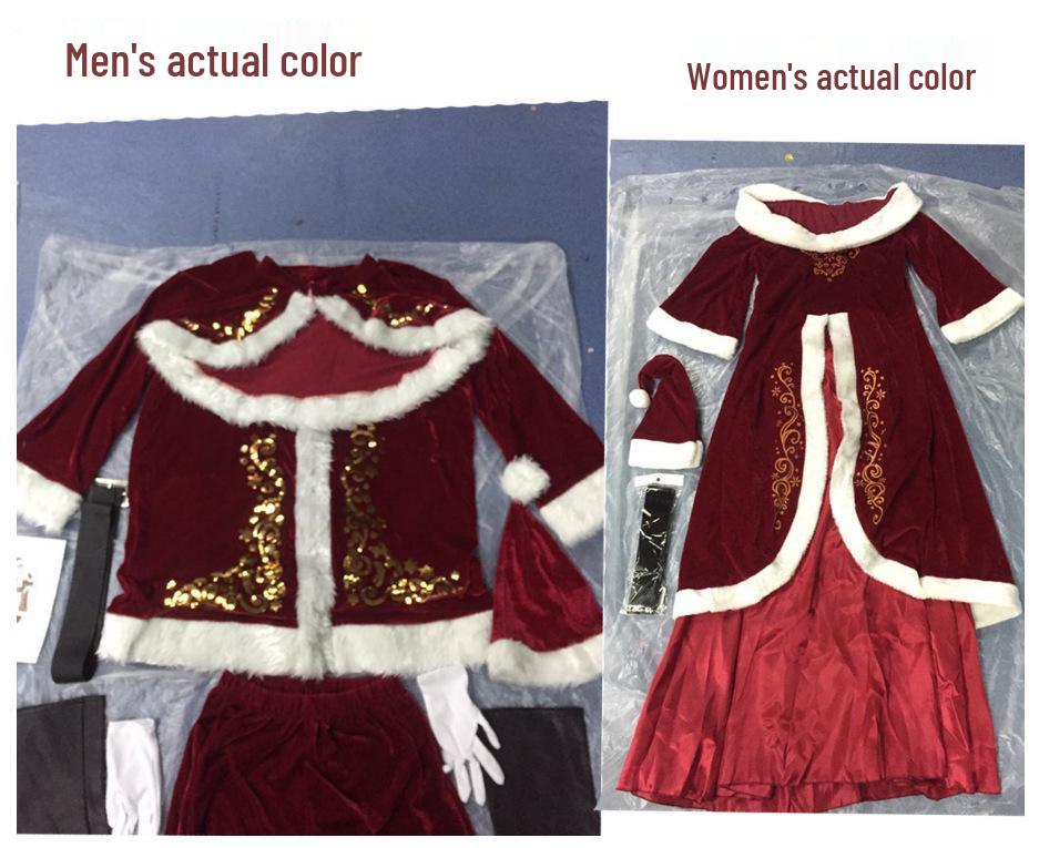 Retro Court Santa Claus Couple Costume - Women's Christmas Cosplay & Masquerade Dress