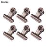 6Pcs Metal Kitchen Food Sealing Bag Clips Letter Paper Photo File Clamps School Office Calendar Binder Clip Household Accessorie