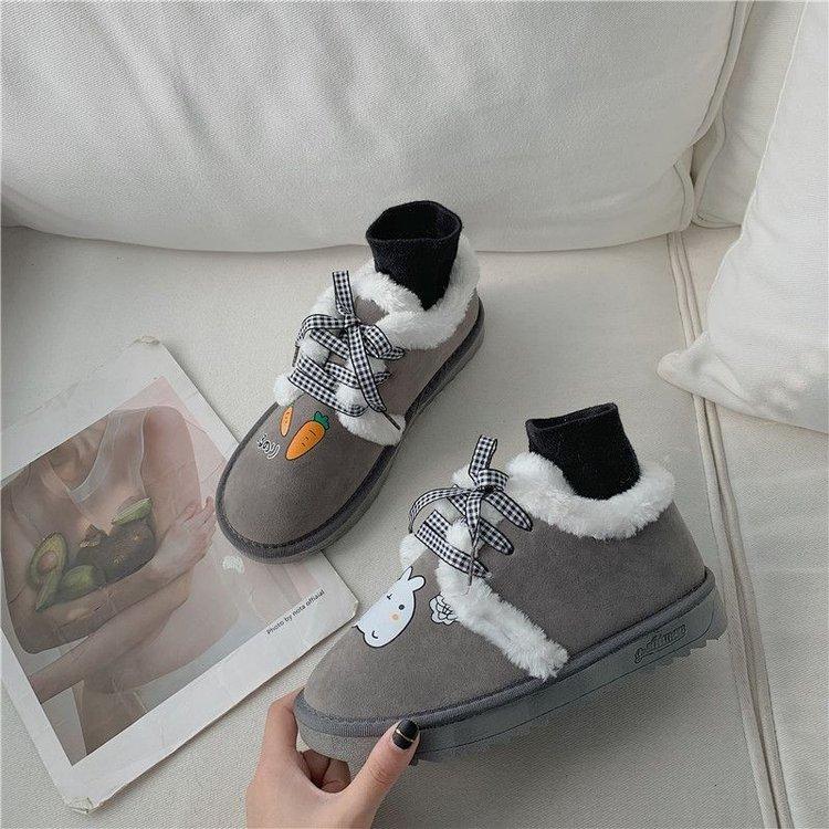 

Толстые бархатные теплые зимние сапоги женские зимние ленивые хлопковые сапоги на плоской подошве обувь для беременных нескользящие пушистые хлопковые сапоги 39 светло-серый