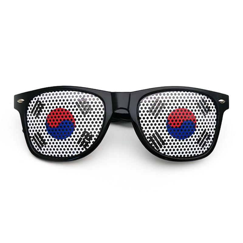 New Unisex Black Frame 42 Countries Flag Sun Glasses Decorative Spectacles Eyeglasses Frames for Party Women Men Sunglasses