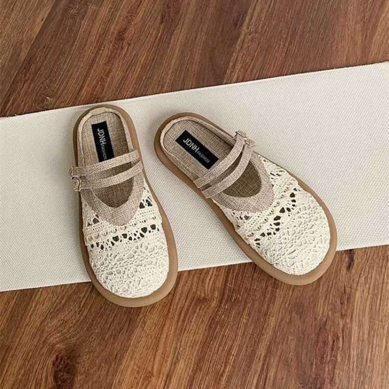 Pregnant women's shoes summer outer wear bag head sandals women's summer non-slip foot swelling cold slippers during pregnancy third trim