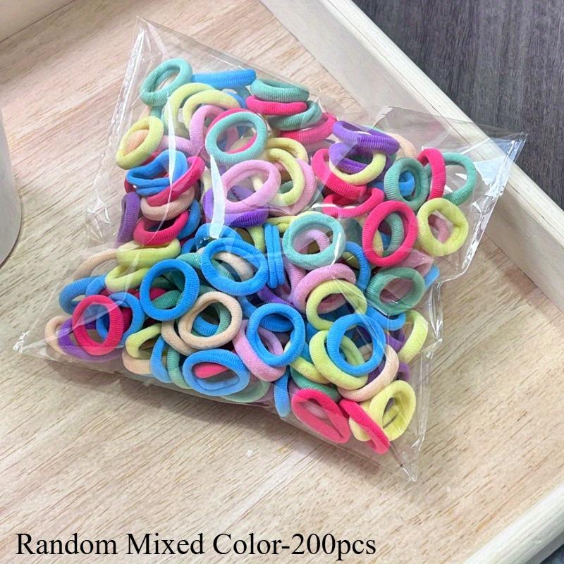 

200pcs High Elasticity Colorful Mini Hair Ties | Bright Mixed Colors,Braiding Accessories Set,Ideal for Christmas,New Year Gifts