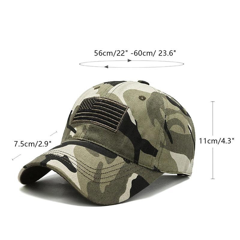 2024 Designer Men'S Military Tactical Baseball Cap Camouflage Bone Black Green Hunting Hats For Men Casquette Homme
