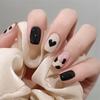 24Pcs Red Sweetheart White Checkerboard Press On Nails Removable Fake Nail Tips Art Acrylic Manicure