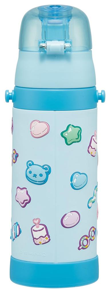 Skater Aço Inoxidável Água Direta Sanrio Mash 3D Esportiva Garrafa Infantil, Para Beber, 480ml, Cinnamoroll, Gummy, Estampada, Leve, Amigável para Crianças,