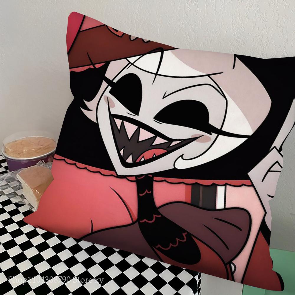 1pc Hazbin Pillow Case Square Bedroom Sofa Leisure Comfort Cushion Car Living Room Home Decoration