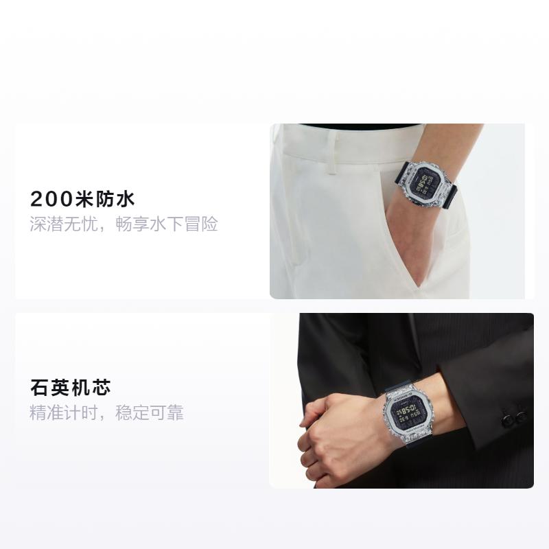 

CASIO 200 meters waterproof Quartz 49.6×43.2×12.9mm men’s watch black dial GM-5600GC-1JF чорний