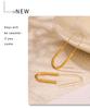 18k Gold-Plated Titanium Steel Paperclip Earrings: Simple, Modern Style