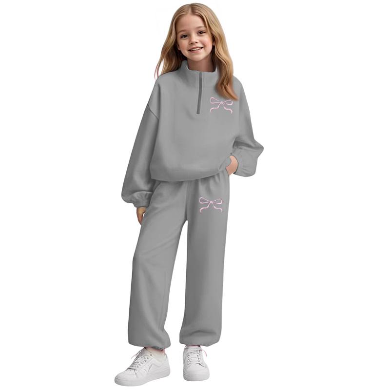 Kids' Solid Hoodie Set - 2-Piece Sweatshirt & Pants