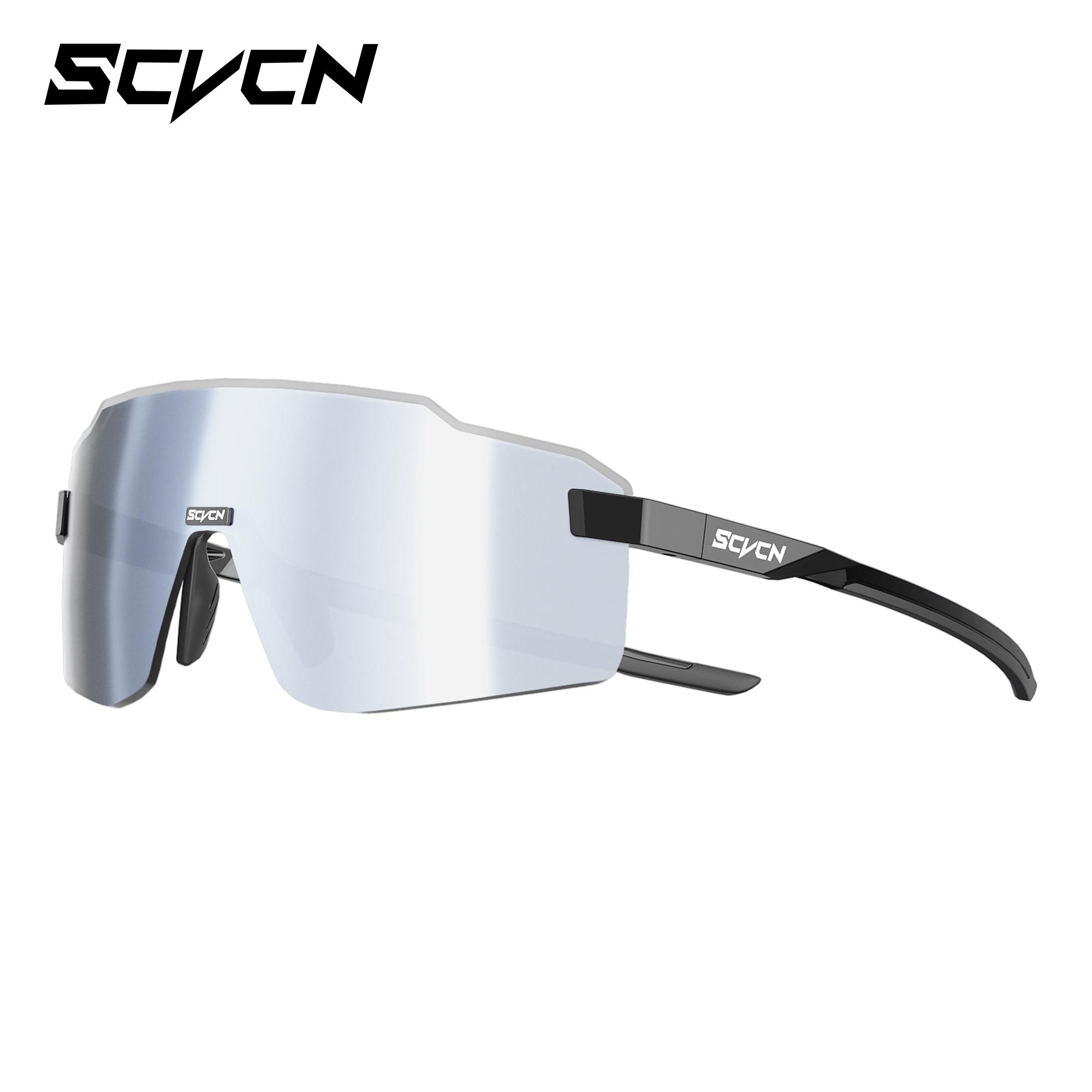 

SCVCN Color Photochromic Cycling Glasses Sunglasses for Men Cycling Road Mountain Bike Glasses and Women Casual Hiking Windproof