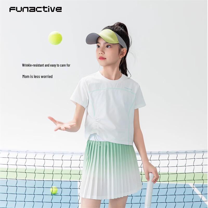 Camiseta Deportiva Divertida y Activa para Niñas de Secado Rápido con Protección Solar