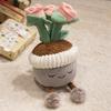 Simulation rose flower pot doll plush toy flower doll home living room ornament decorative ragdoll doll