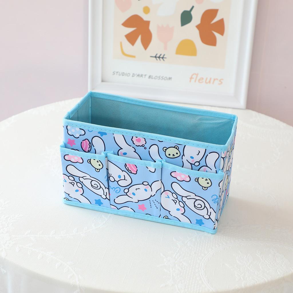 Hello Kitty Kuromi Cinnamoroll Melody Party Theme Foldable Multi Pocket Storage Box For Bedroom Or Desk Storage