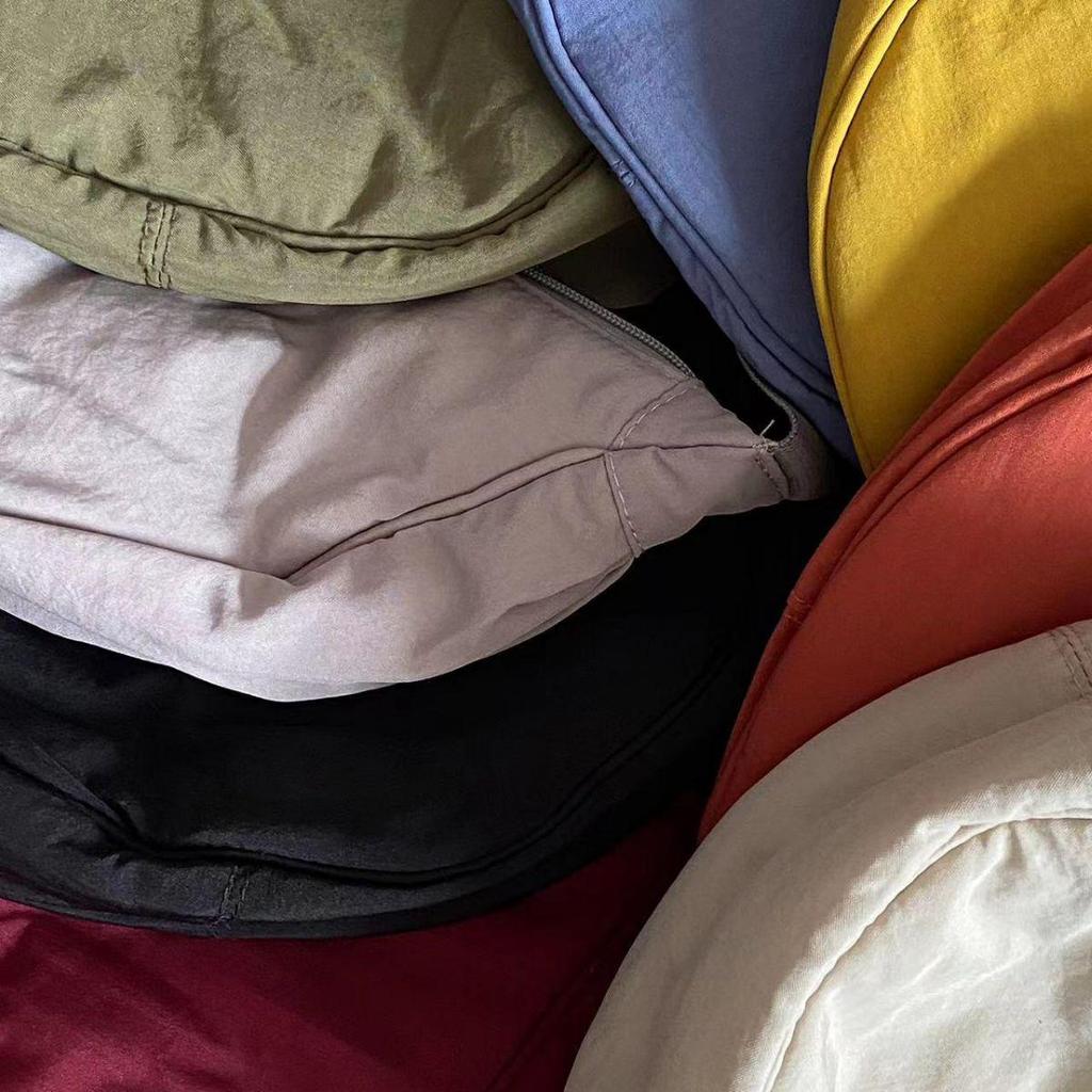 Summer 2025 Women's Waterproof Nylon Crossbody Bag - Solid Color Dumpling Style