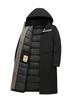 Winter Warm Long Down Coat for Men, Plus Size Knee-Length Outerwear for Middle-Aged and Older