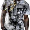 Men's Fashion 3D Printed Men's T-Shirt Round Neck Short Sleeve Trendy Street Wear