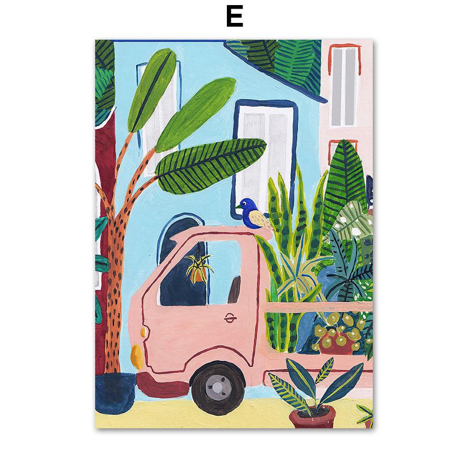 London Tokyo Santorini Seville Travel City Landscape Posters And Prints Wall Art Canvas Painting Pictures Living Room Home Decor