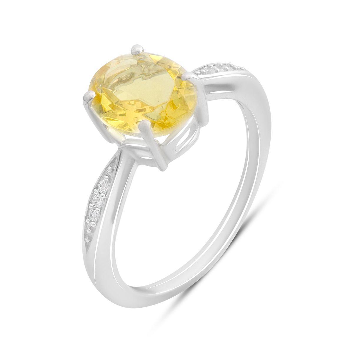 

Silver ring with citrine nano 1.113ct, product weight 2.87 gr (2189879) 18.5 бурштин