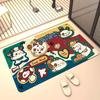 Vintage American Cartoon Bathroom Diatom Mud Absorbent Non-slip Mat Bedroom Bathroom Home Entrance Floor Mat Carpet