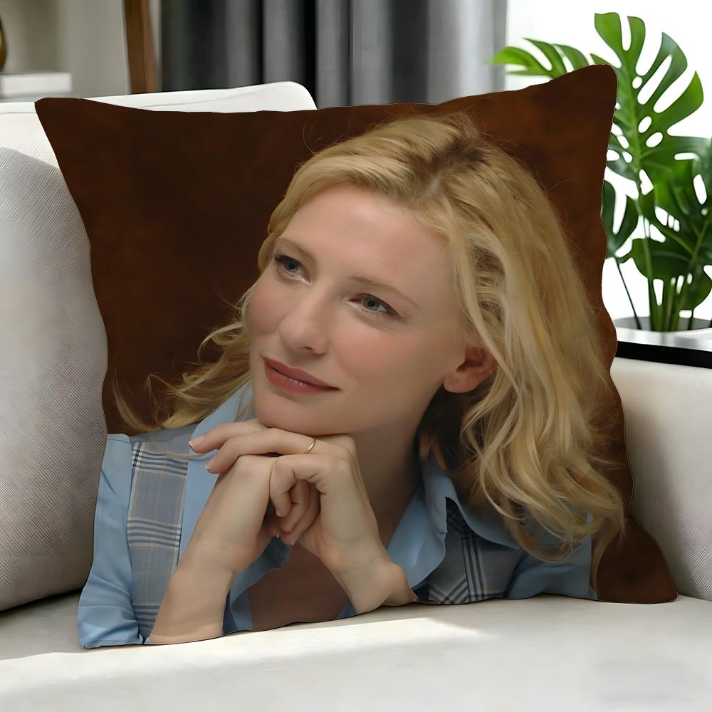 movie Cate Blanchett Cushion Cover Cushion Cover Set 4Pcs 50x50 45x45 40x40 Pillowcase Decorative Sofa Home Decor