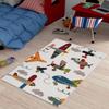 Decorative Modern Thin Stain Resistant Washable Cotton Machine Woven Base Kids Carpet