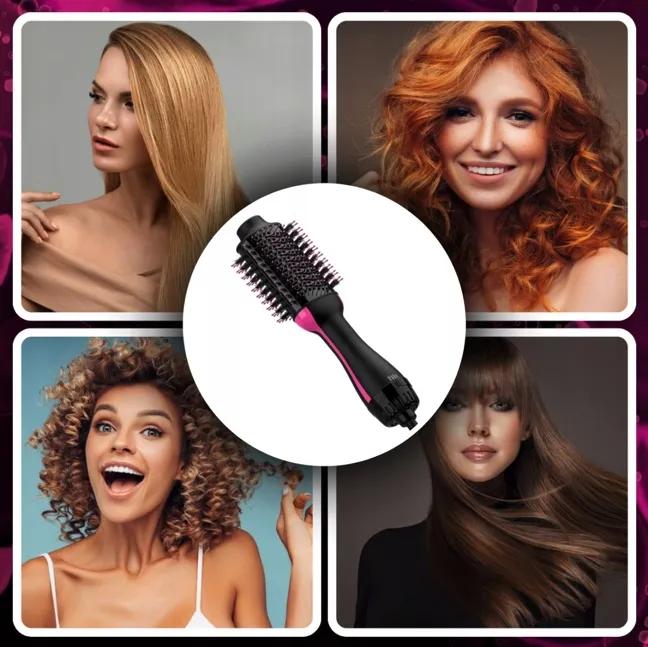 Brush Dryer Straightener Hair Curler 4 in 1 1000W Powerful Styling