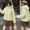 Thickened warm hooded down cotton clothes women's winter new large size fat mm short bread clothes cotton coat