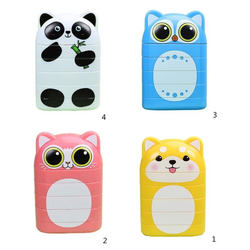 Personalisierter Namensstempel Kundenspezifisches graviertes Namenssiegel Mehrschichtiges Muster Sicher und einfach zu verwenden Cartoon-Form Stempel