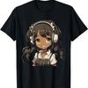 Anime i Muzyka Czarna Dziewczyna Anime Merch Afro Afroamerykańska Koszulka