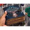 leather journal Deer Moon journal For Men Women with loc Antique hademade Decle Edge pepar traveling sketchbook black Notebook