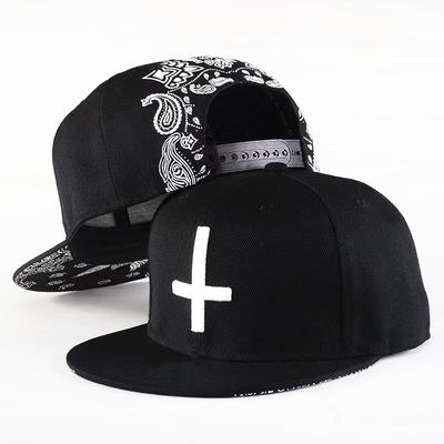 Snapback Baseballkappe Kreuzstickerei Verstellbare Hüte für Jugendliche Männer Frauen Mode Kappe Flat Trend Streetdance Kappen
