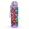 1PC Sixty Seven Bright Pop Graffiti Number Art 750ml Color Plastic Sports Water Bottle Leakproof Flip Straw Lid Suitable for Sports Office Home Use