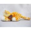 Sanei Boeki Graceful Reproduction Kitten Miya Gold Crawling Plush Toy, 9cm Tall, Made in Japan