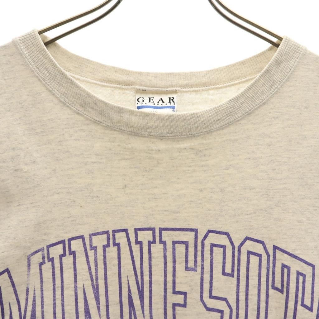 GEAR 90s Made in USA Old Short sleeve T-shirt L gray Men's Used