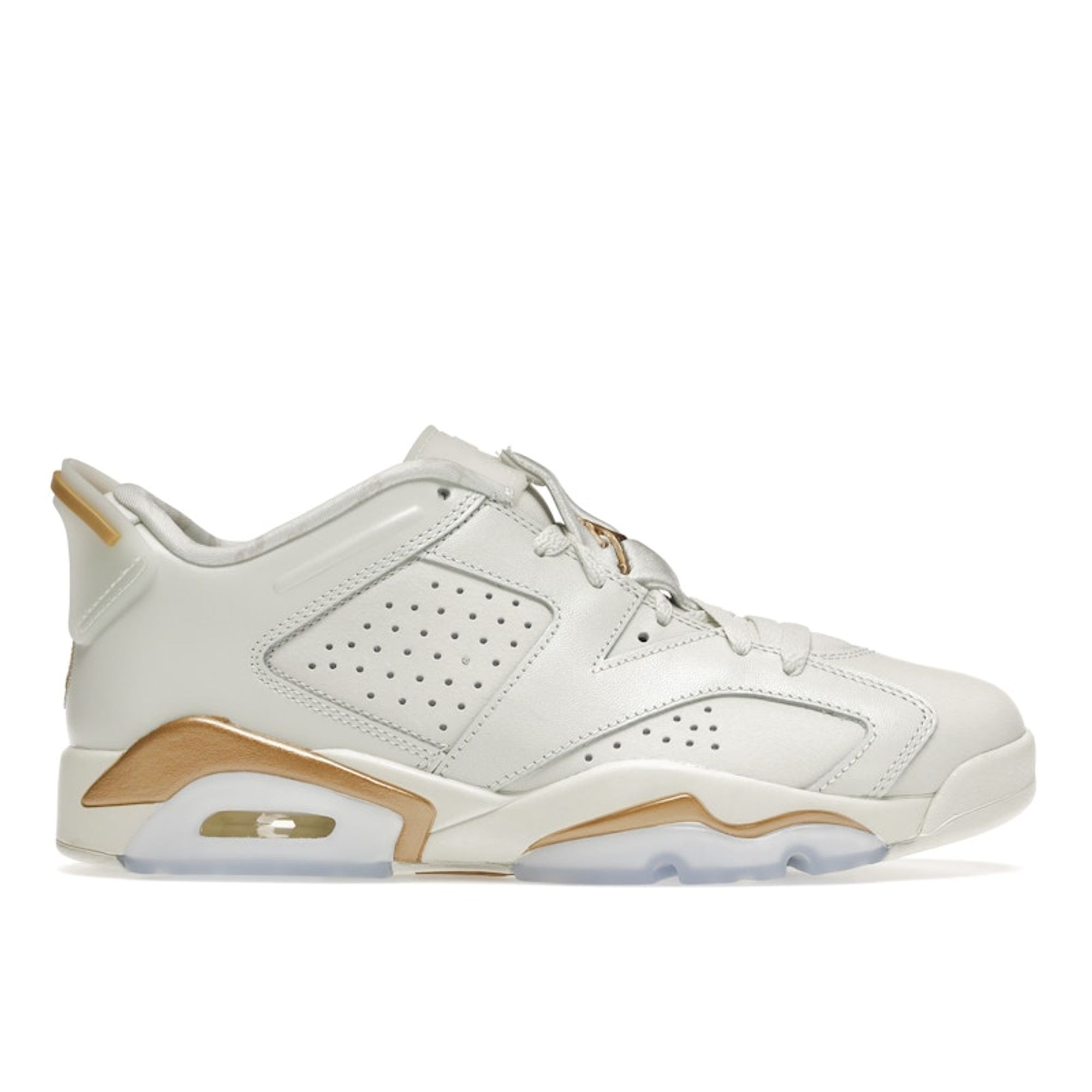 

Кроссовки унисекс Air Jordan 6 Low Lunar New Year White Spruce-Aura Metallic-Gold DH6928-073 35.5