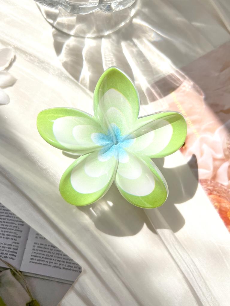 Hawaiian Flower Hair Claw Clips for Women,Gradient Large Barrette for Thick Hair,No-slip Hairpins Women Beach Hair Accessories