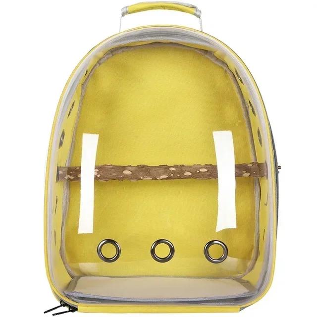 

Adjustable Bird Carrier Backpack Travel Parrot Bag Cage Portable Breathable Birdcage Wooden Stick Stand Outdoor Pet Travel Bag