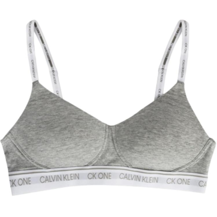 

Calvin Klein Ck One Letter Jacquard Comfortable Light Lined Bra Women underwear Gray QF6094-020 XS