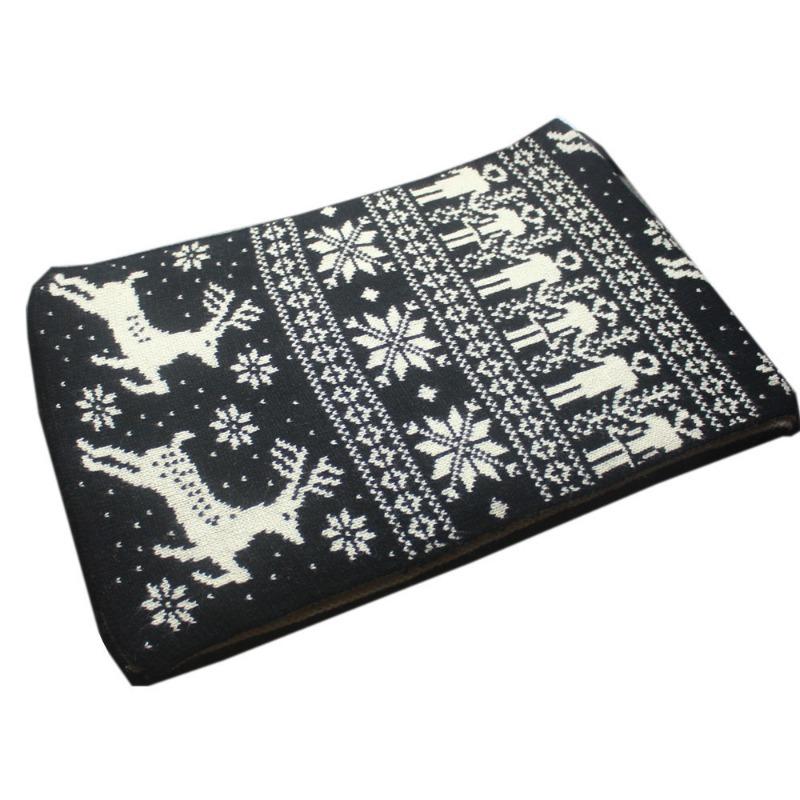 

Autumn and winter Christmas snowflake deer elk knitted scarf thickened double-sided love couple men s and women s scarf 41 190cm*33cm чорний